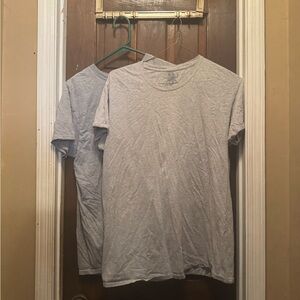 Set of 2 Large Short Sleeve Gray Men's T-Shirts